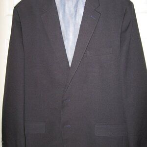 Haggar in Motion Tailored Fit Jacket Blazer Dark Navy Unstructured Men's XL